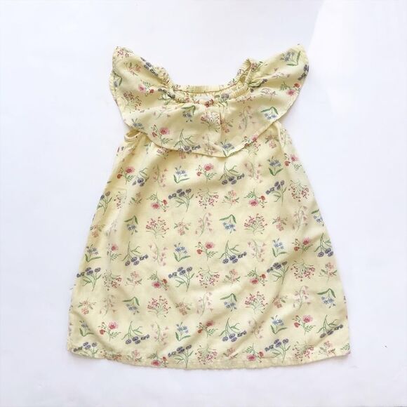 Old Navy yellow flower print dress  EUC 3T - Picture 1 of 4